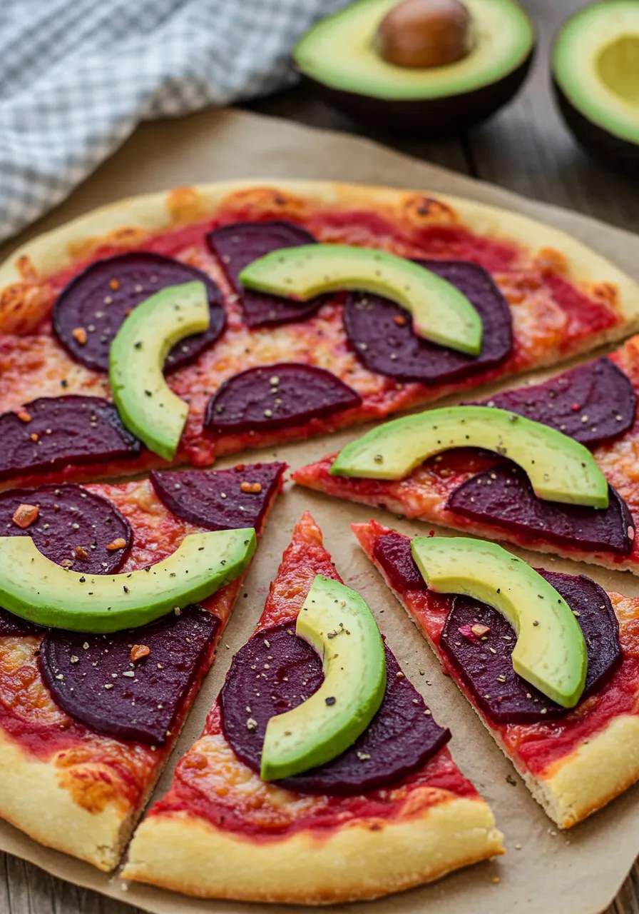 Beetroot Avocado Pizza - tertiary view